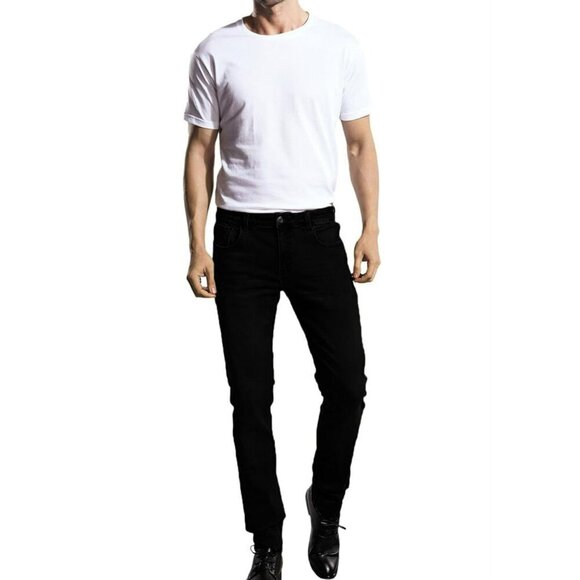 ❤️HP❤️ ZLZ Slim Fit Stretch Stretch Jeans Black Men's Size 32 x 32 - Picture 2 of 12